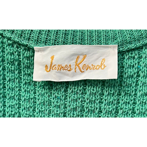 Vintage James Kenrob Green V-Neck Buttoned Sweater Vest - Size XS/S - Picture 11 of 11